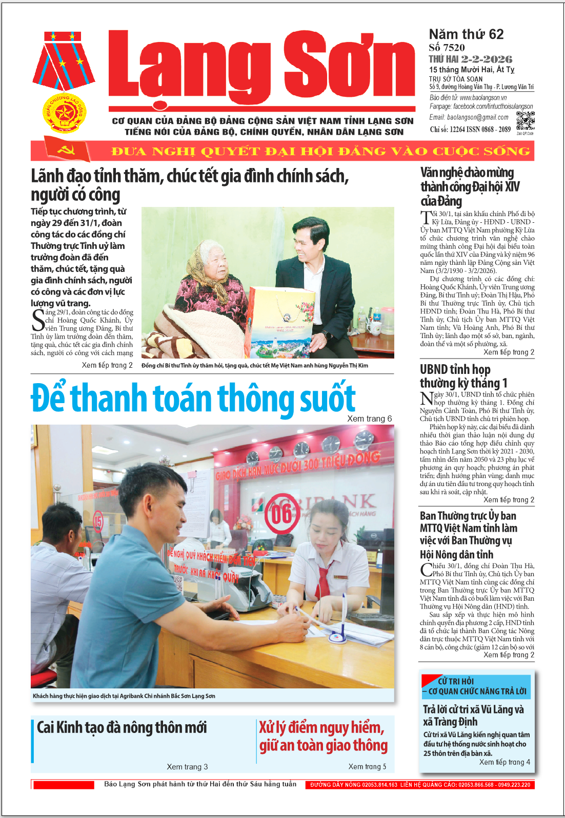 Số 7520 ng&agrave;y 2/2/2026 