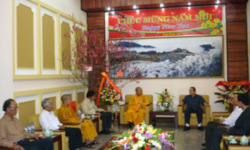 Ban Đại diện Phật giáo tỉnh, Toà Giám mục Lạng Sơn chúc Tết UBND tỉnh