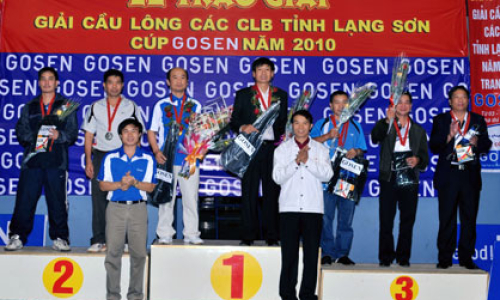 Giải cầu lông các câu lạc bộ tỉnh Lạng Sơn tranh cúp GoSen, năm 2010 thành công tốt đẹp