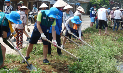 40 thanh niên chữ thập đỏ Hàn Quốc tình nguyện tại Lạng Sơn