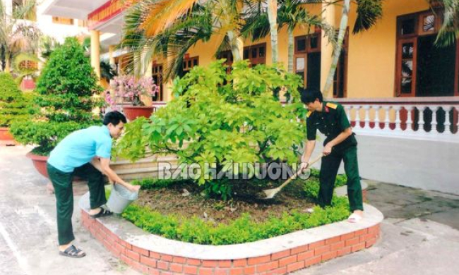 Ban CHQS huyện Văn Quan: Quan tâm xây dựng cảnh quan môi trường doanh trại