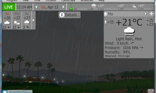 Phần mềm thú vị theo dõi thời tiết ngay trên desktop