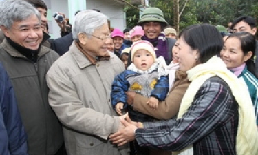 Tổng Bí thư Nguyễn Phú Trọng làm việc tại Yên Bái