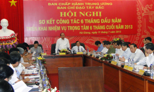 Ban Chỉ đạo Tây Bắc sơ kết công tác 6 tháng đầu năm 2013