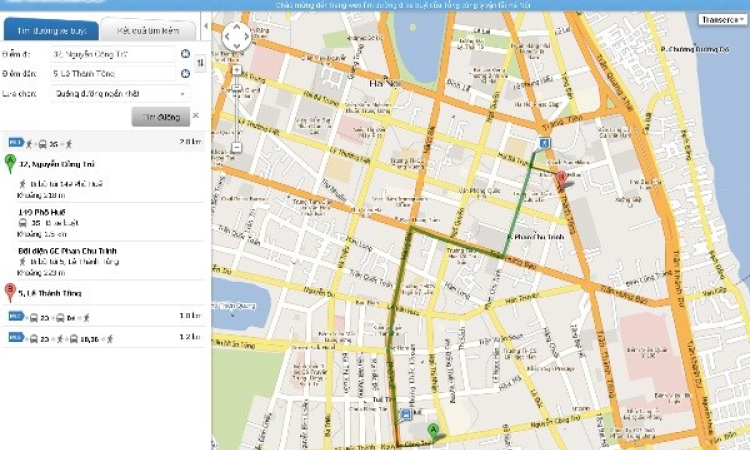 Hà Nội triển khai phần mềm bản đồ tìm đường xe buýt