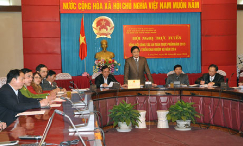 Hội nghị trực tuyến tổng kết công tác an toàn thực phẩm năm 2013, triển khai nhiệm vụ 2014