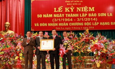 Kỷ niệm 50 năm thành lập Báo Sơn La và đón nhận Huân chương Độc lập hạng Ba