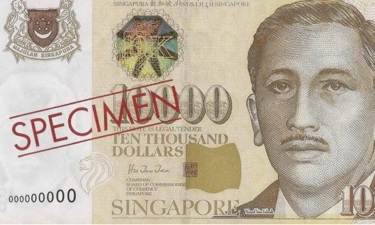 Singapore ngừng phát hành tờ tiền mệnh giá 10.000 SGD