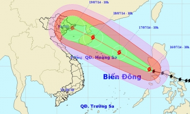 Bão Rammasun đã vào Biển Đông