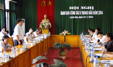 Tỉnh ủy giao ban công tác 6 tháng đầu năm 2014