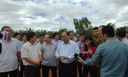 Phó Thủ tướng Nguyễn Xuân Phúc kiểm tra GPMB tại Bình Định