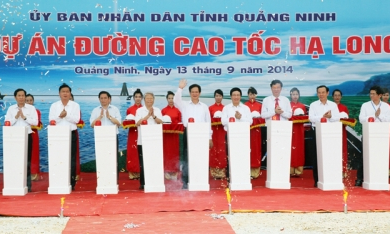 Thủ tướng Nguyễn Tấn Dũng phát lệnh khởi công Dự án Ðường cao tốc Hạ Long - Hải Phòng