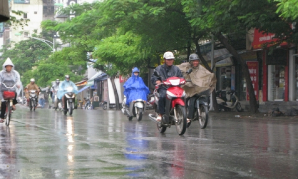 Các vùng trên cả nước có mưa rải rác và dông trong hai ngày cuối tuần