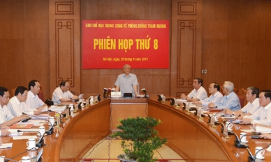 Ban Chỉ đạo T.Ư về phòng, chống tham nhũng họp phiên thứ 8