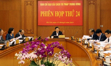 Phiên họp thứ 24, Ban Chỉ đạo Cải cách tư pháp Trung ương