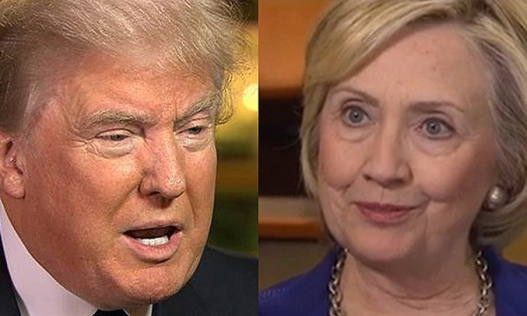 Bầu cử Mỹ 2016: Bà Hillary Clinton và ông Donald Trump tạm dẫn đầu