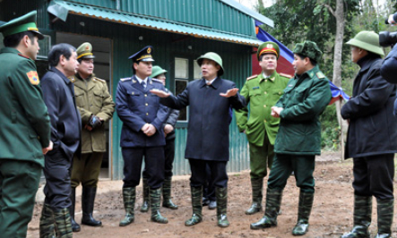 Lãnh đạo tỉnh kiểm tra, chúc tết các đơn vị làm nhiệm vụ chống buôn lậu tuyến biên giới