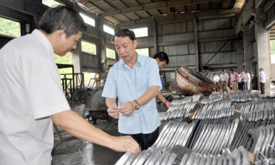 Lãnh đạo UBND tỉnh kiểm tra Công ty Cổ phần kim loại màu Bắc bộ