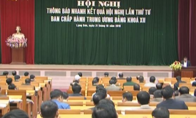 Thông tin nhanh kết quả hội nghị lần thứ tư Ban Chấp hành Trung ương Đảng khóa XII