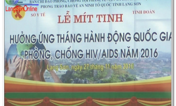 Mít tinh hưởng ứng Tháng hành động Quốc gia phòng, chống HIV/AIDS năm 2016