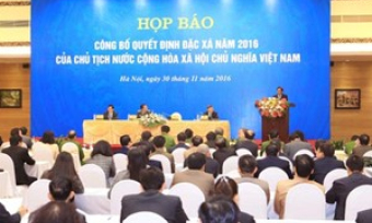 Họp báo công bố quyết định đặc xá năm 2016