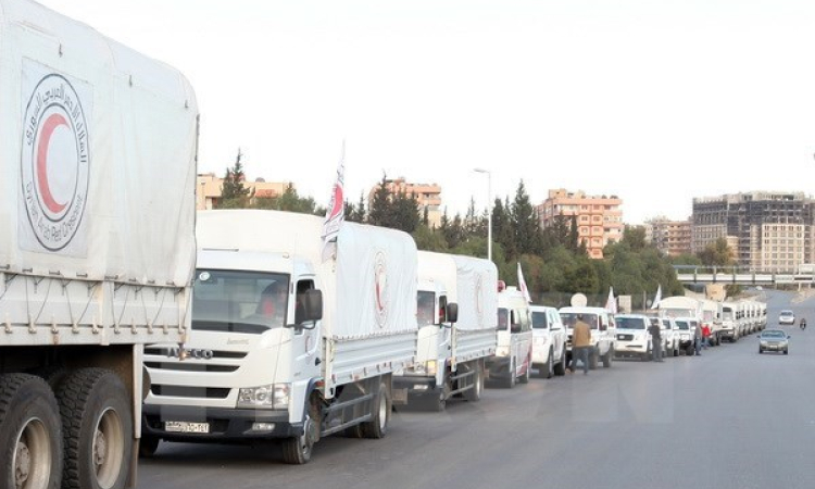 Nga chuyển hàng cứu trợ đến khu vực phía Đông Aleppo