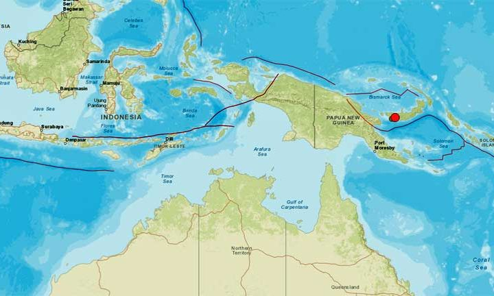 Động đất 6,5 độ richter rung chuyển Papua New Guinea