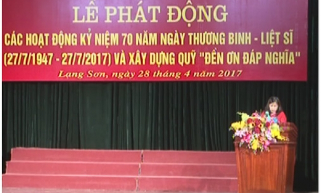 Phát động ủng hộ quỹ "Đền ơn đáp nghĩa" và các hoạt động kỷ niêm 70 năm ngày Thương binh - liệt sĩ