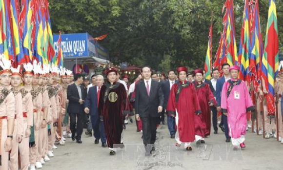 Chủ tịch nước Trần Đại Quang dự Lễ Giỗ Tổ Hùng Vương năm Đinh Dậu 2017