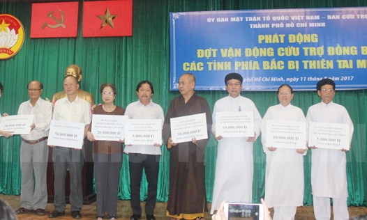 TP.Hồ Chí Minh phát động quyên góp ủng hộ đồng bào các tỉnh miền núi phía Bắc bị ảnh hưởng mưa lũ