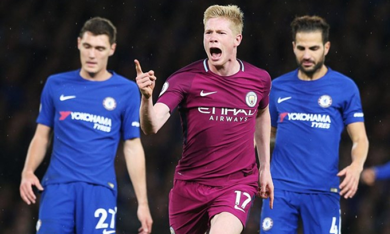 Kevin de Bruyne hạ Chelsea, Man City đòi lại ngôi đầu từ tay M.U