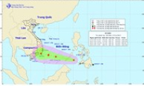 Trong 24 giờ tới, áp thấp nhiệt đới di chuyển theo hướng Tây Tây Bắc và mạnh thêm