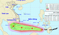 Bão Tembin sắp đi vào Biển Đông