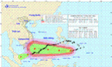 Bão 15 suy yếu, xuất hiện bão Tembin di chuyển nhanh theo hướng tây