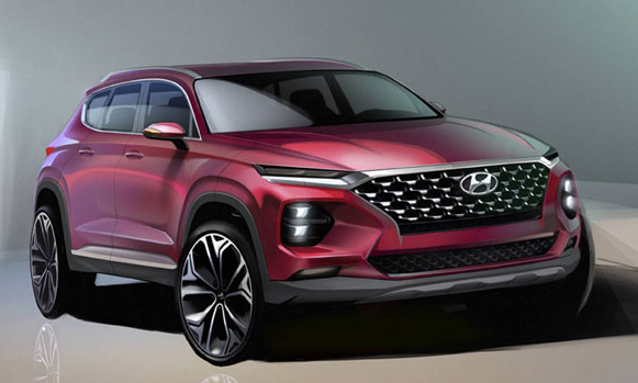 Hyundai SantaFe thế hệ mới hé lộ ảnh phác thảo