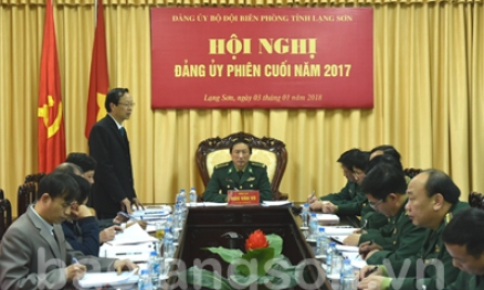 Đảng ủy Bộ đội Biên phòng tỉnh hội nghị phiên cuối năm 2017