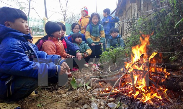 Khu vực đỉnh núi Mẫu Sơn nhiệt độ giảm xuống còn âm 0,3 độ C