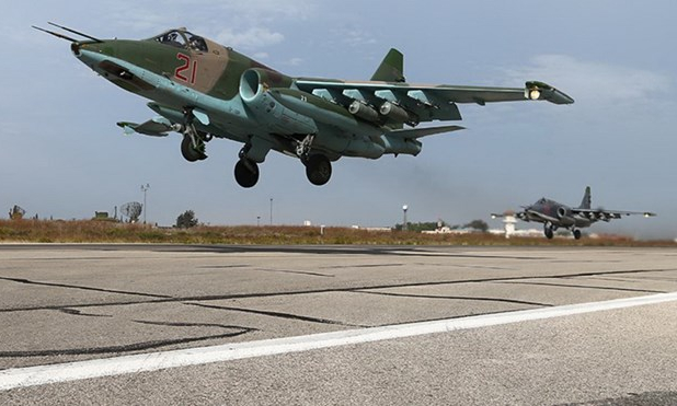 SOHR: Máy bay Su-25 của Nga bị bắn rơi ở Syria. phi công thiệt mạng