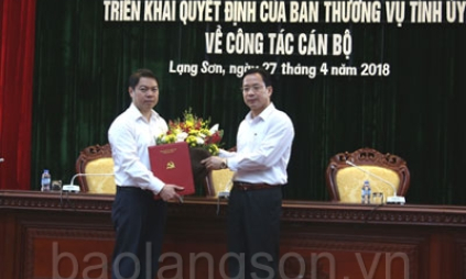 Triển khai quyết định của Ban Thường vụ Tỉnh ủy về công tác cán bộ