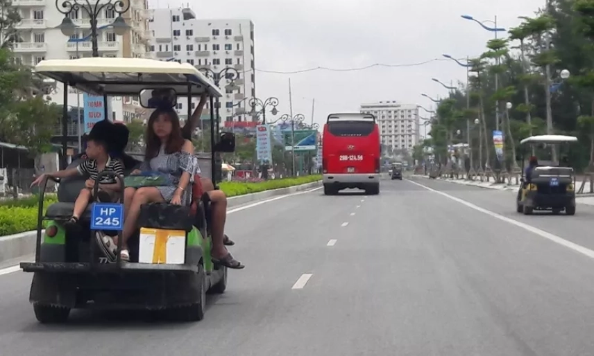 Thắt chặt quản lý xe điện bốn bánh hoạt động ở Sầm Sơn