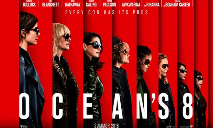 Dàn "nữ tướng cướp" trong "Ocean's 8" cướp ngôi phòng vé Bắc Mỹ