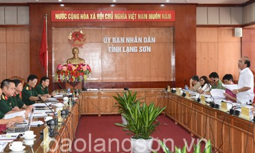 Lãnh đạo UBND tỉnh làm việc với Đoàn công tác của Bộ quốc phòng