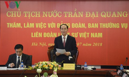 Chủ tịch nước làm việc với Liên đoàn Luật sư Việt Nam