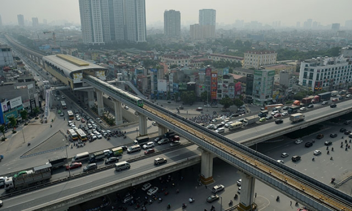 Tàu đường sắt trên cao Cát Linh - Hà Đông chạy thử trên toàn tuyến