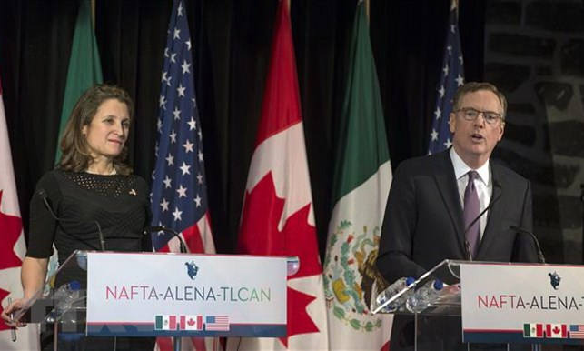 Mỹ và Canada chưa thu hẹp được bất đồng trong đàm phán sửa đổi NAFTA