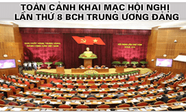 Toàn cảnh khai mạc Hội nghị lần thứ 8 BCH Trung ương Đảng