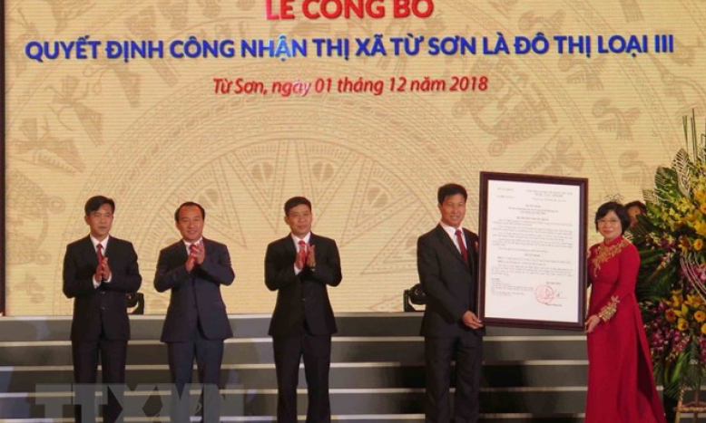 Bắc Ninh công bố quyết định thị xã Từ Sơn là đô thị loại III