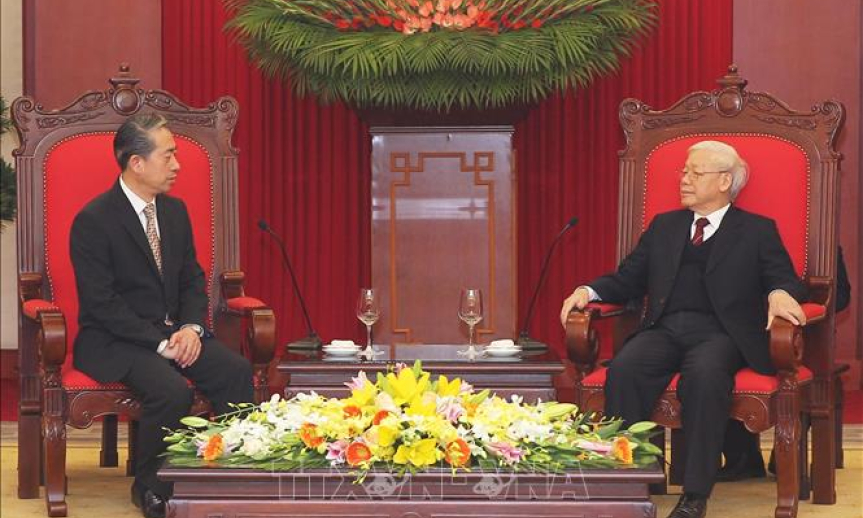 Tổng Bí thư, Chủ tịch nước Nguyễn Phú Trọng tiếp Đại sứ Trung Quốc