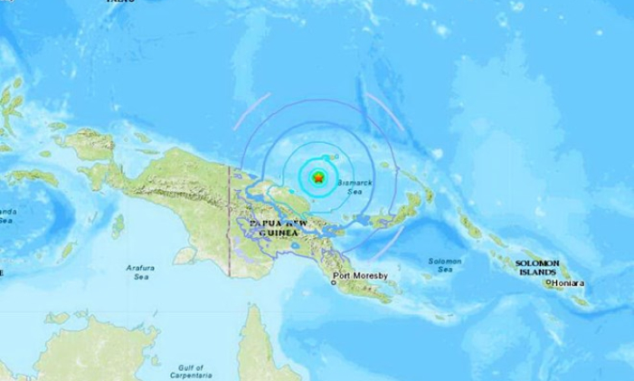 Động đất mạnh 6,1 độ ngoài khơi Papua New Guinea