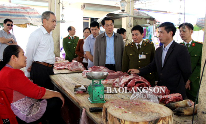 Kiểm tra phòng, chống bệnh dịch tả lợn châu Phi tại các huyện: Đình Lập, Lộc Bình